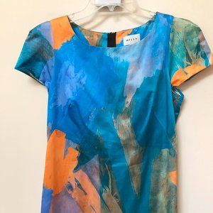 Milly Multi-color Cocktail Dress Size: US 10 (L) Length: Short